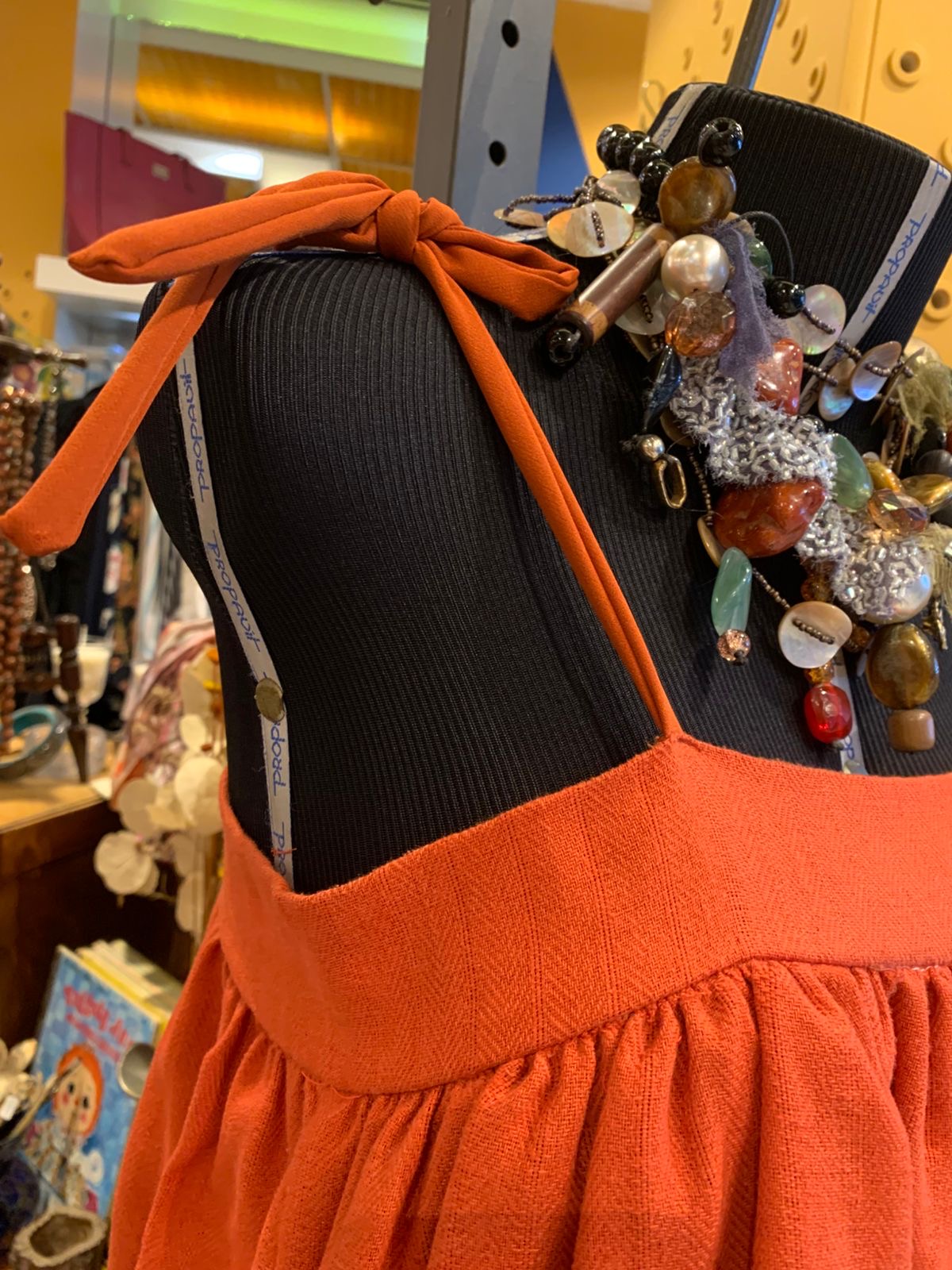 Vestido longo laranja