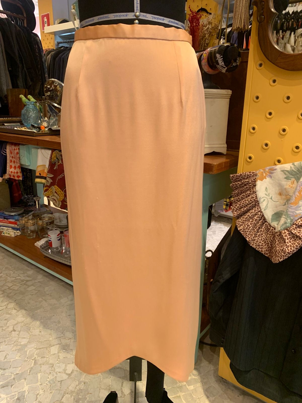 Conjunto de cetim cor salmão