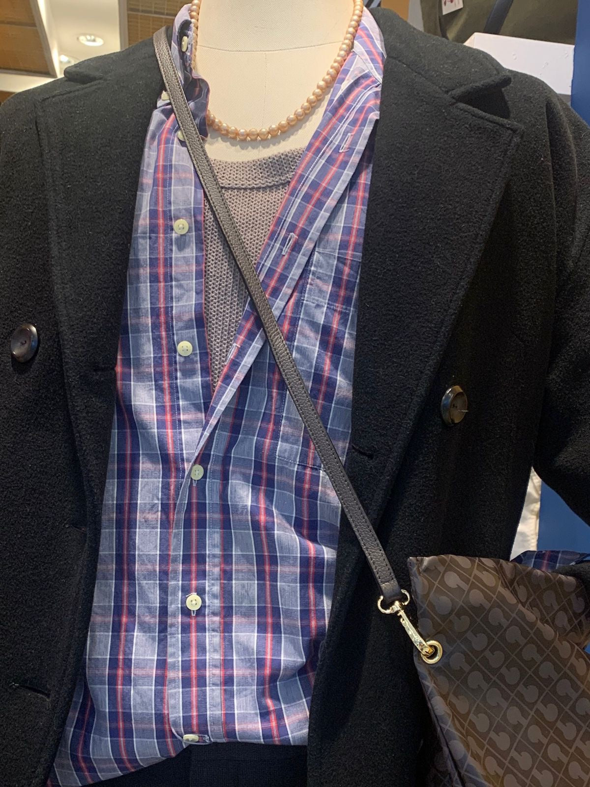 Camisa quadriculada roxa