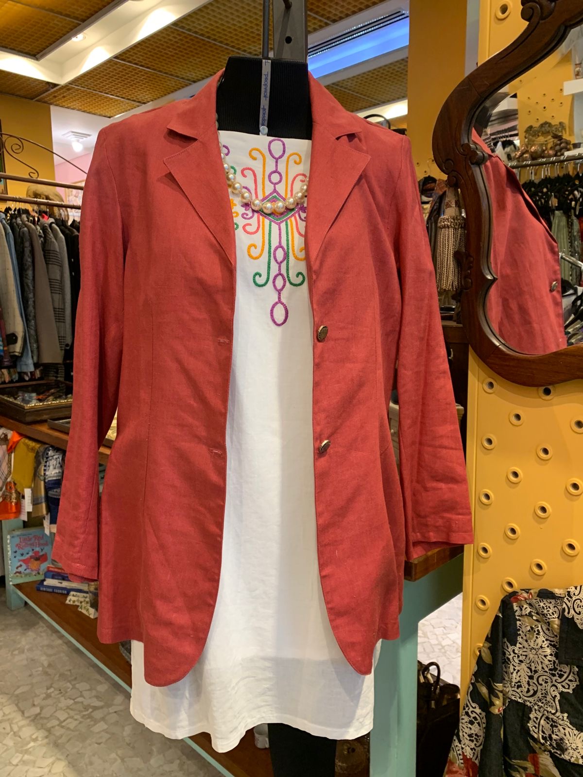 Blazer anos 70 de linho