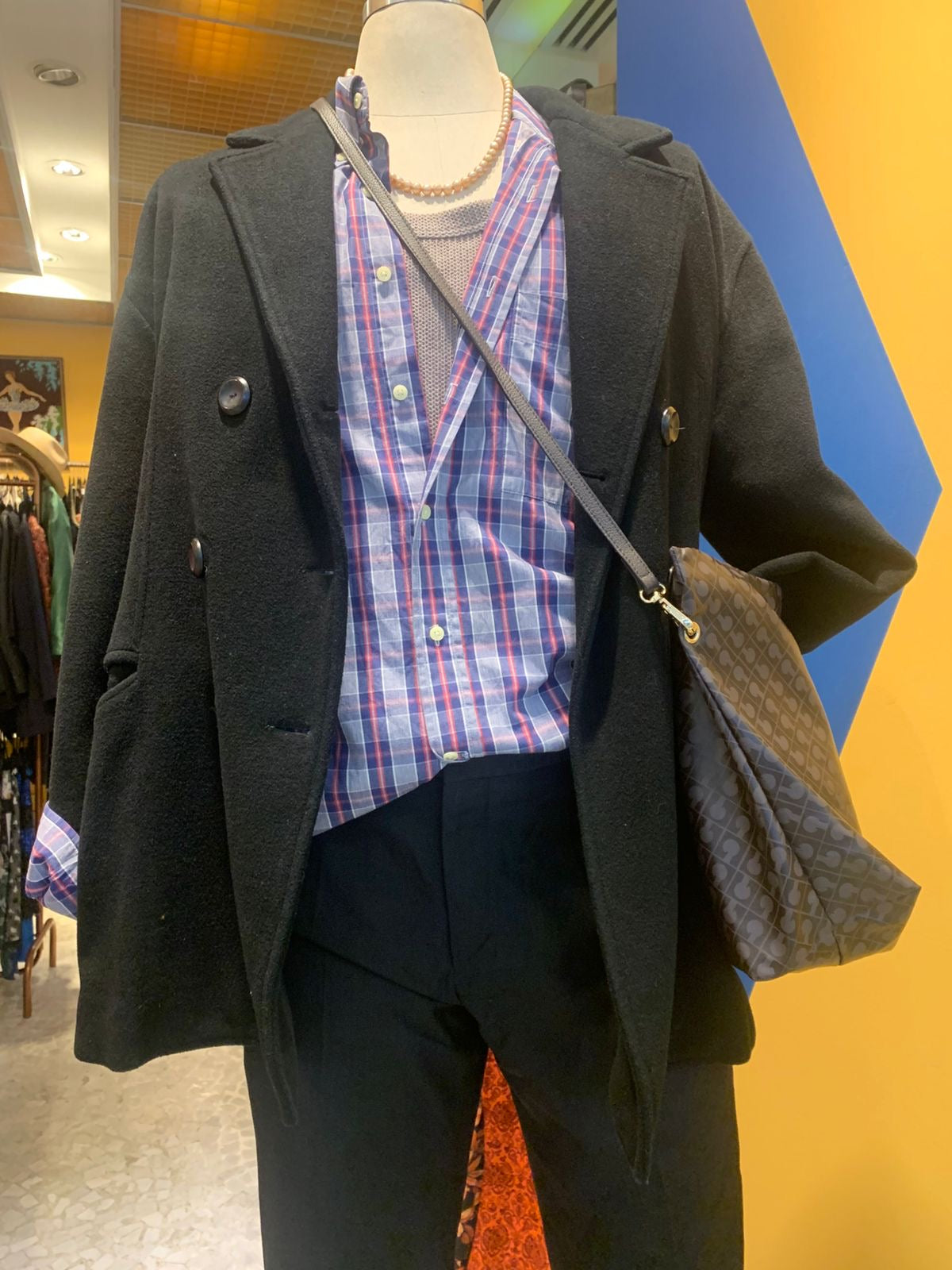 Camisa quadriculada roxa