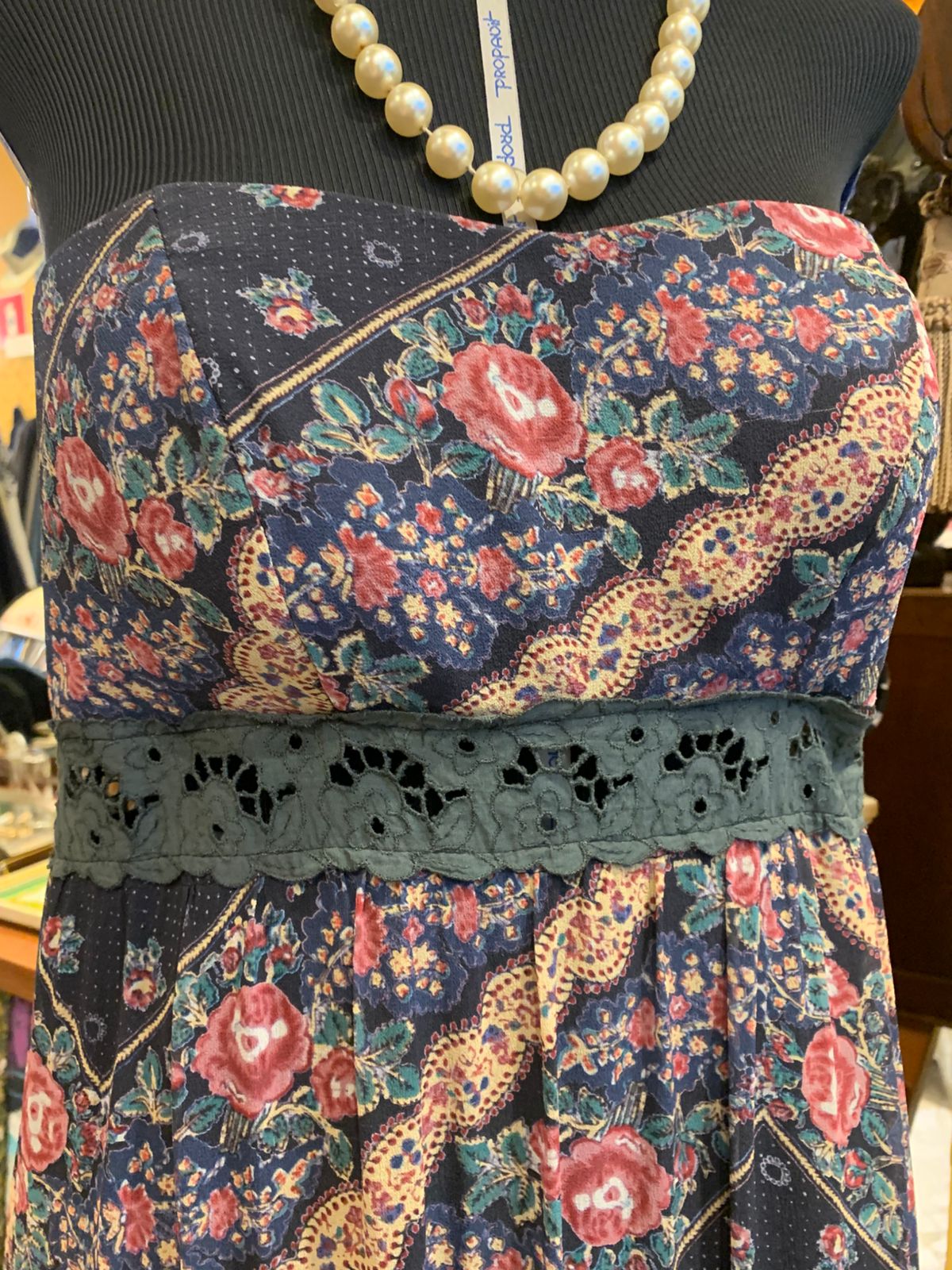 Vestido de seda longo Daslu