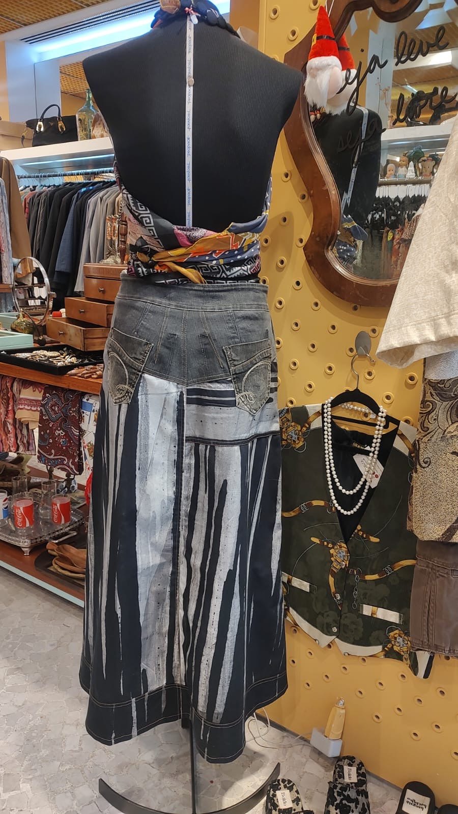Saia upcycling cinza