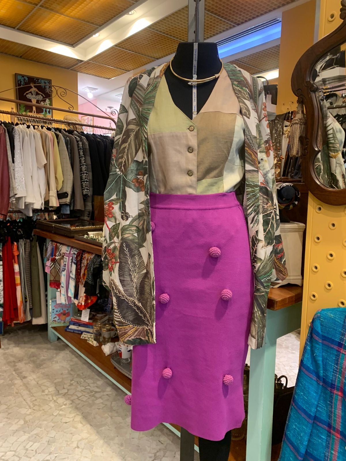 Kimono estampa selva