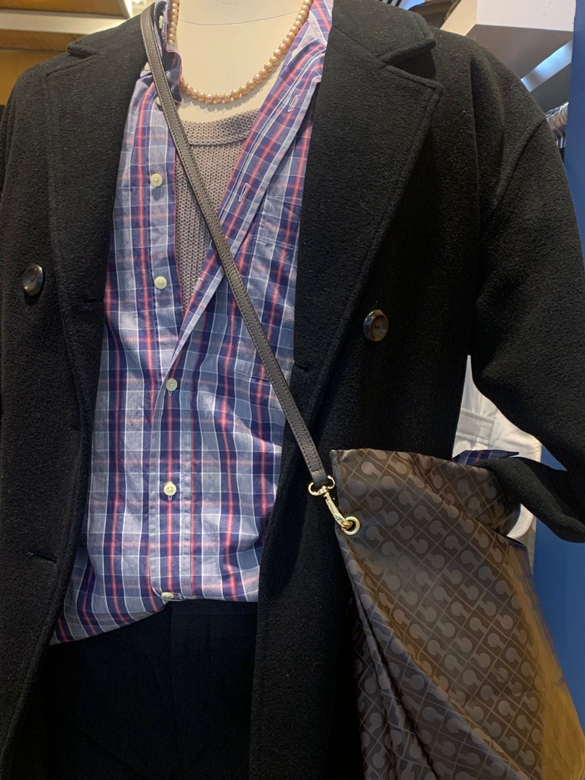 Camisa quadriculada roxa