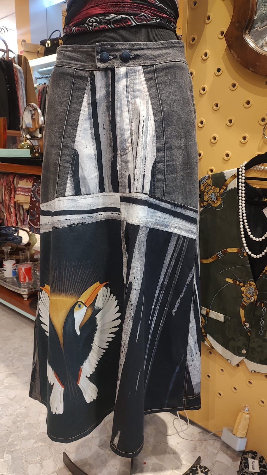 Saia upcycling cinza