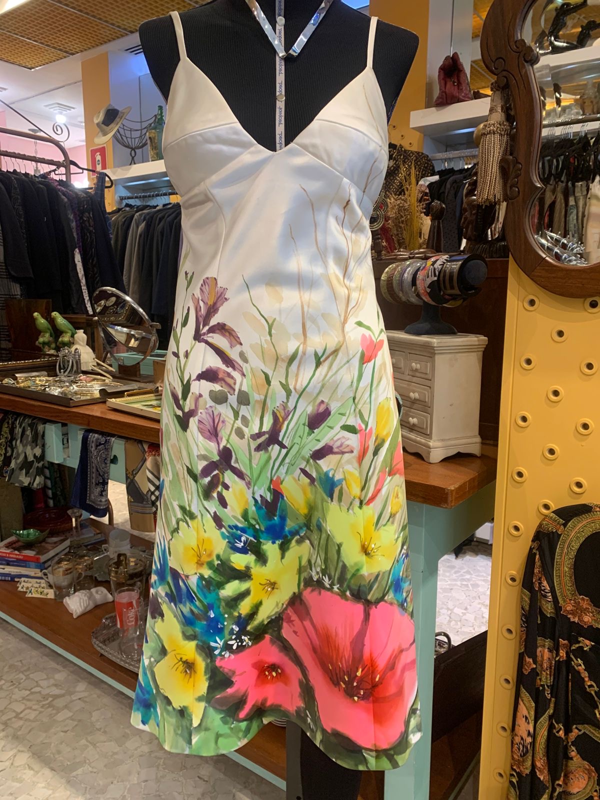 vestido MARCELO QUADROS pintado a mão