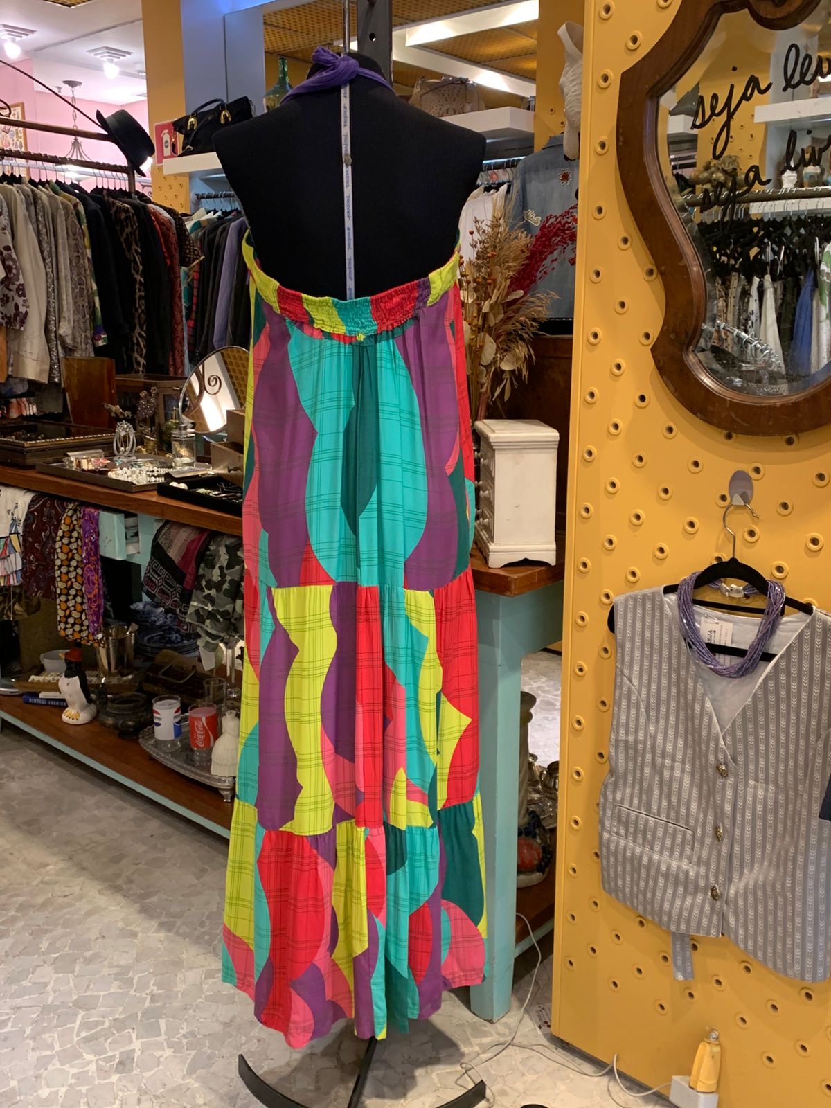 Vestido longo colorido