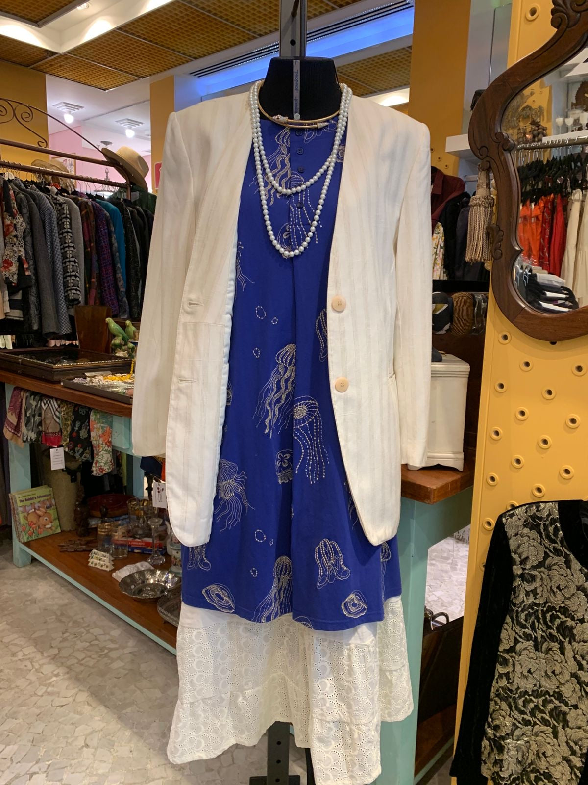 Blusão azul oversize