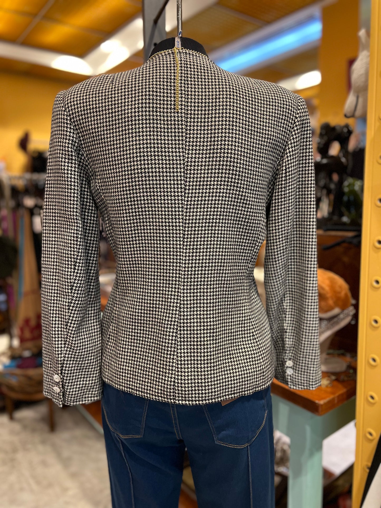 Blazer de Lã Pied Poule