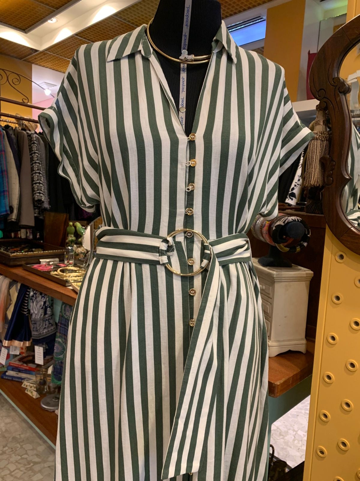 Vestido mide listrado