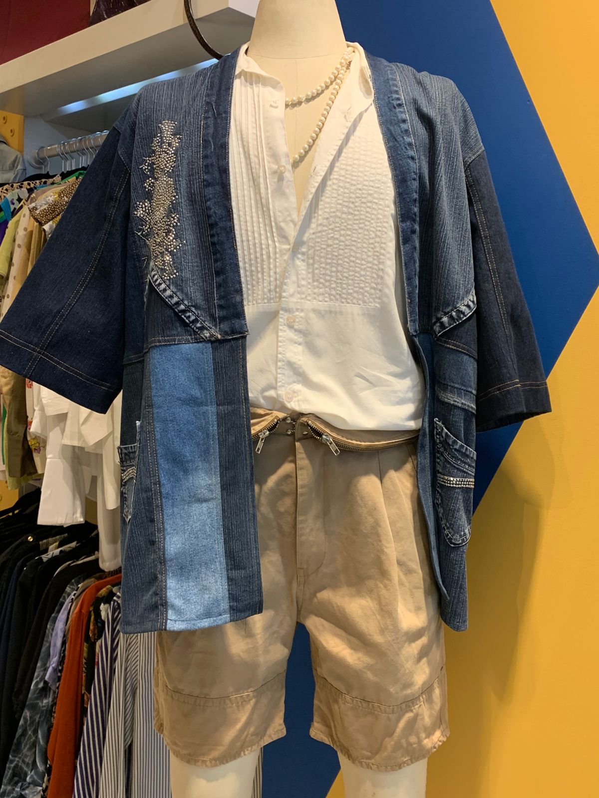 Camisa branca com textura