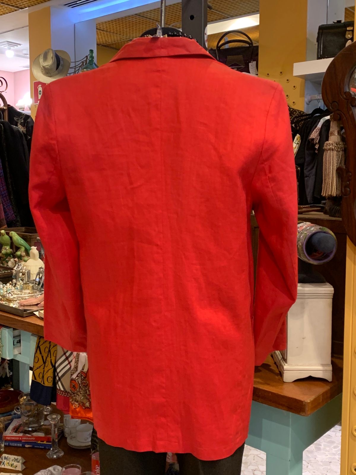 Blazer de linho laranja
