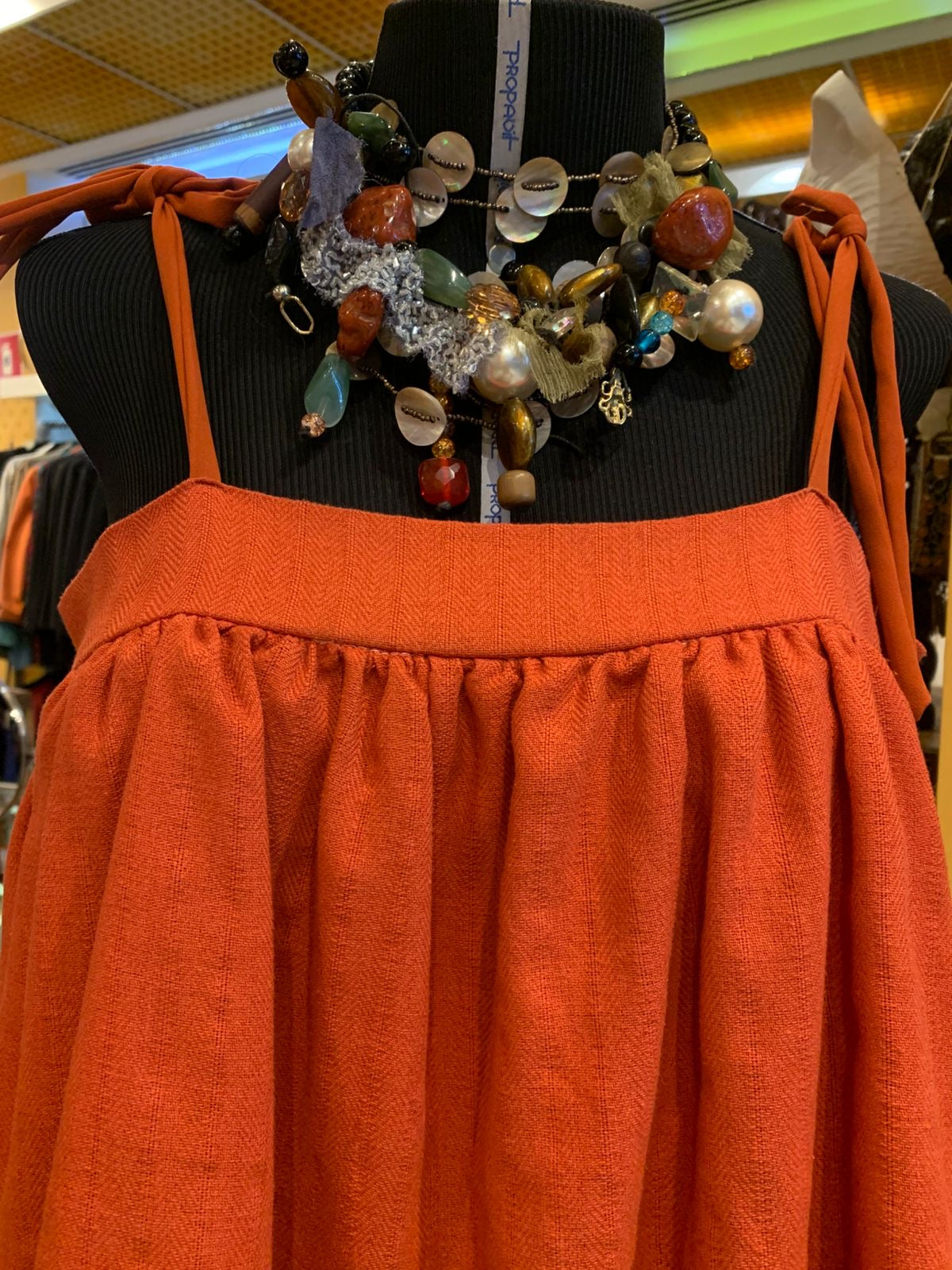 Vestido longo laranja