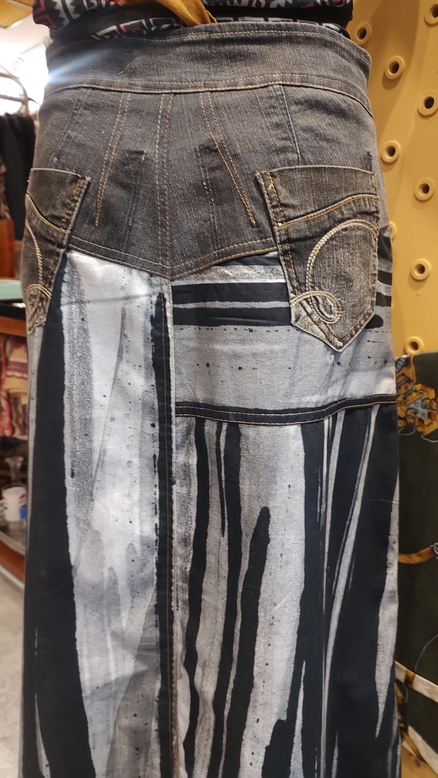 Saia upcycling cinza