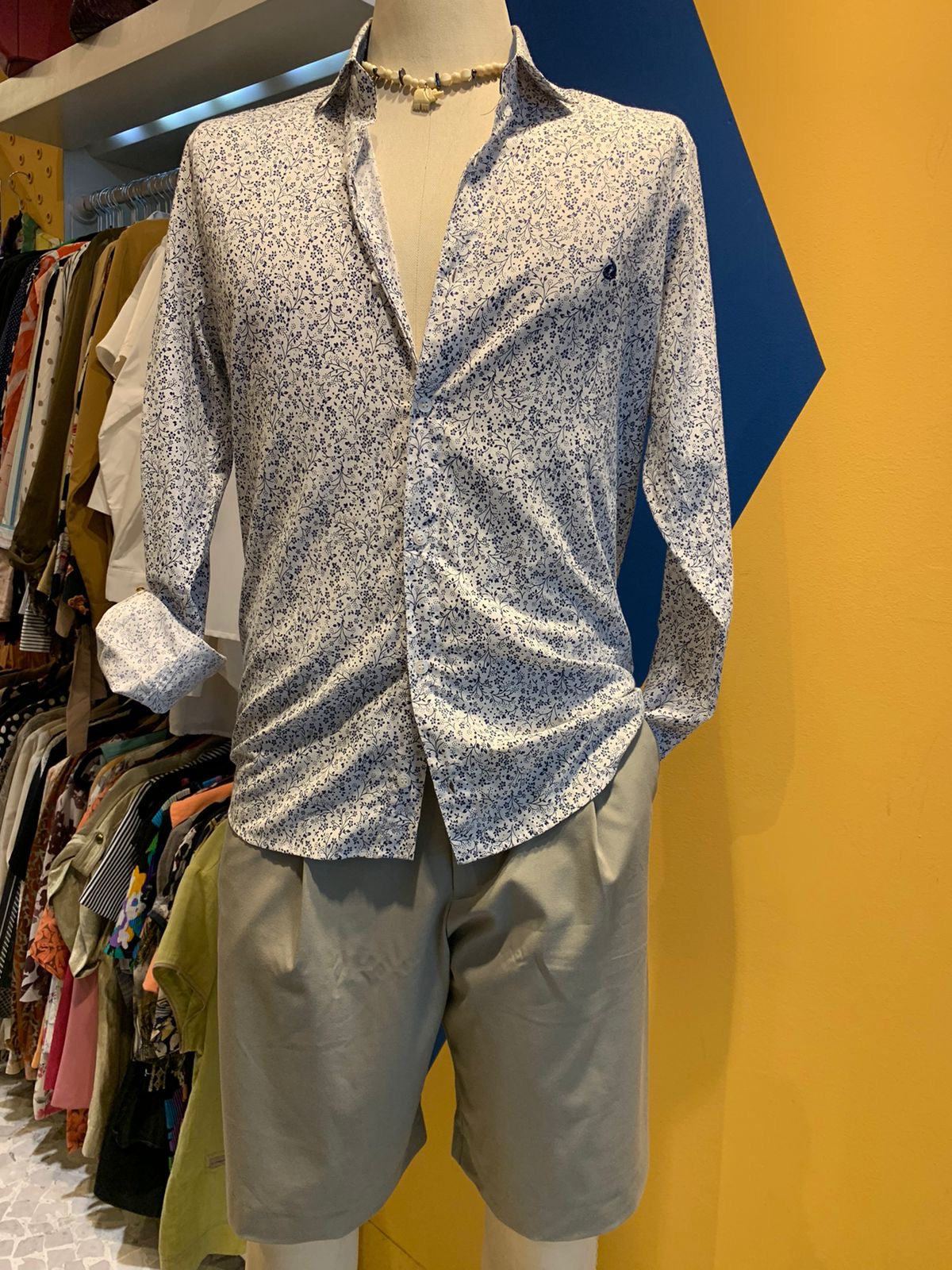 Camisa florida azul