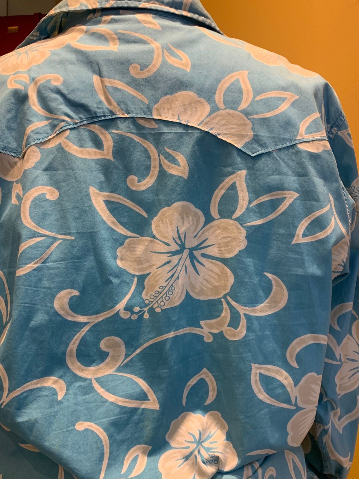 Camisa azul florida
