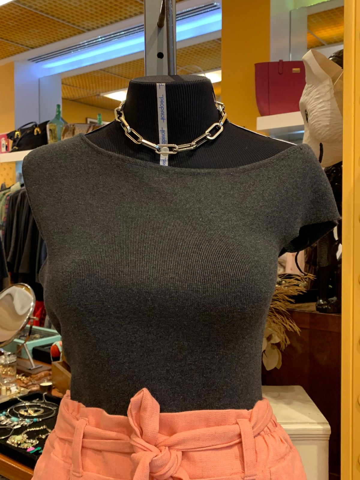Choker corrente prata