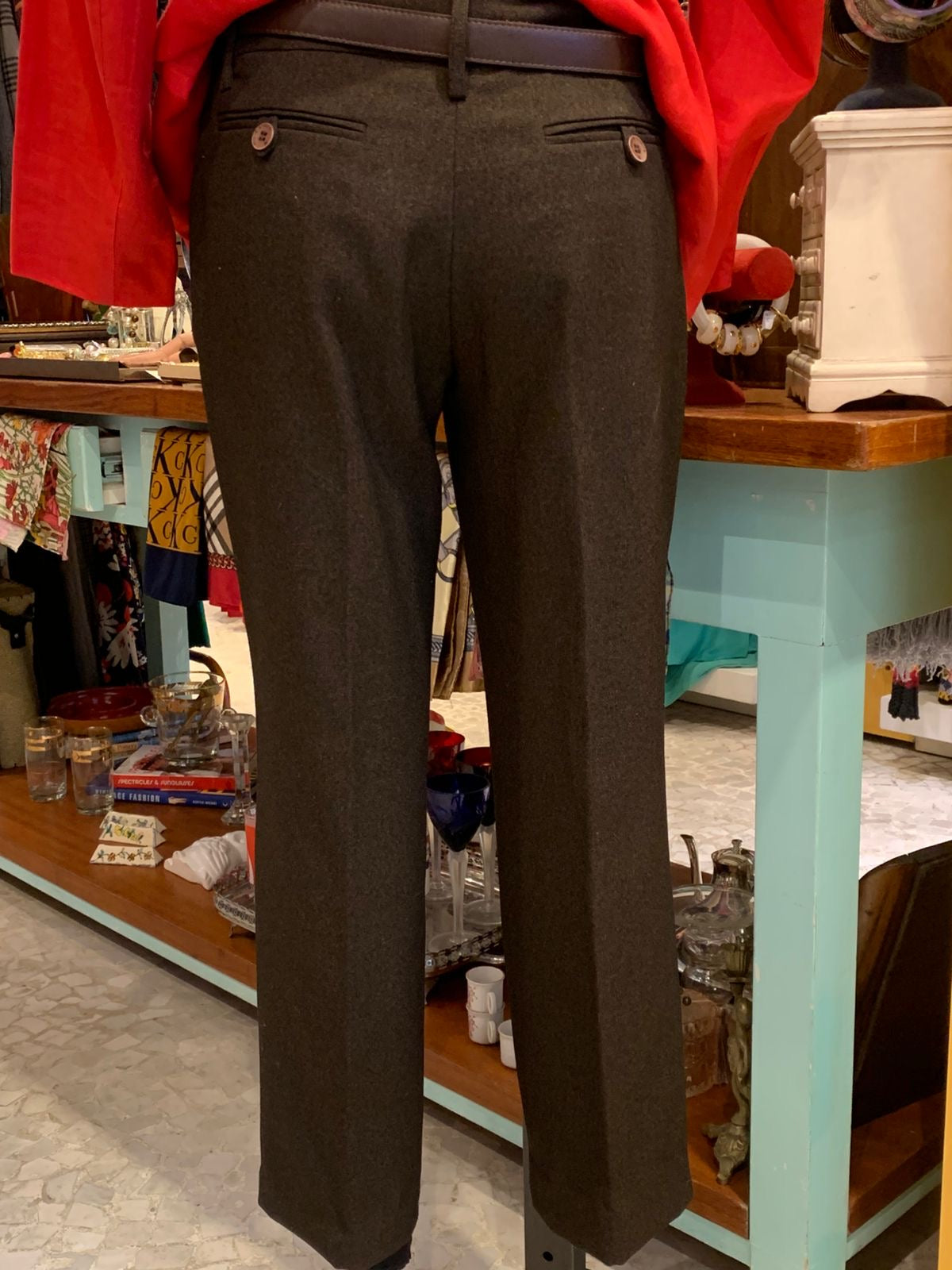 Calça de lã preta
