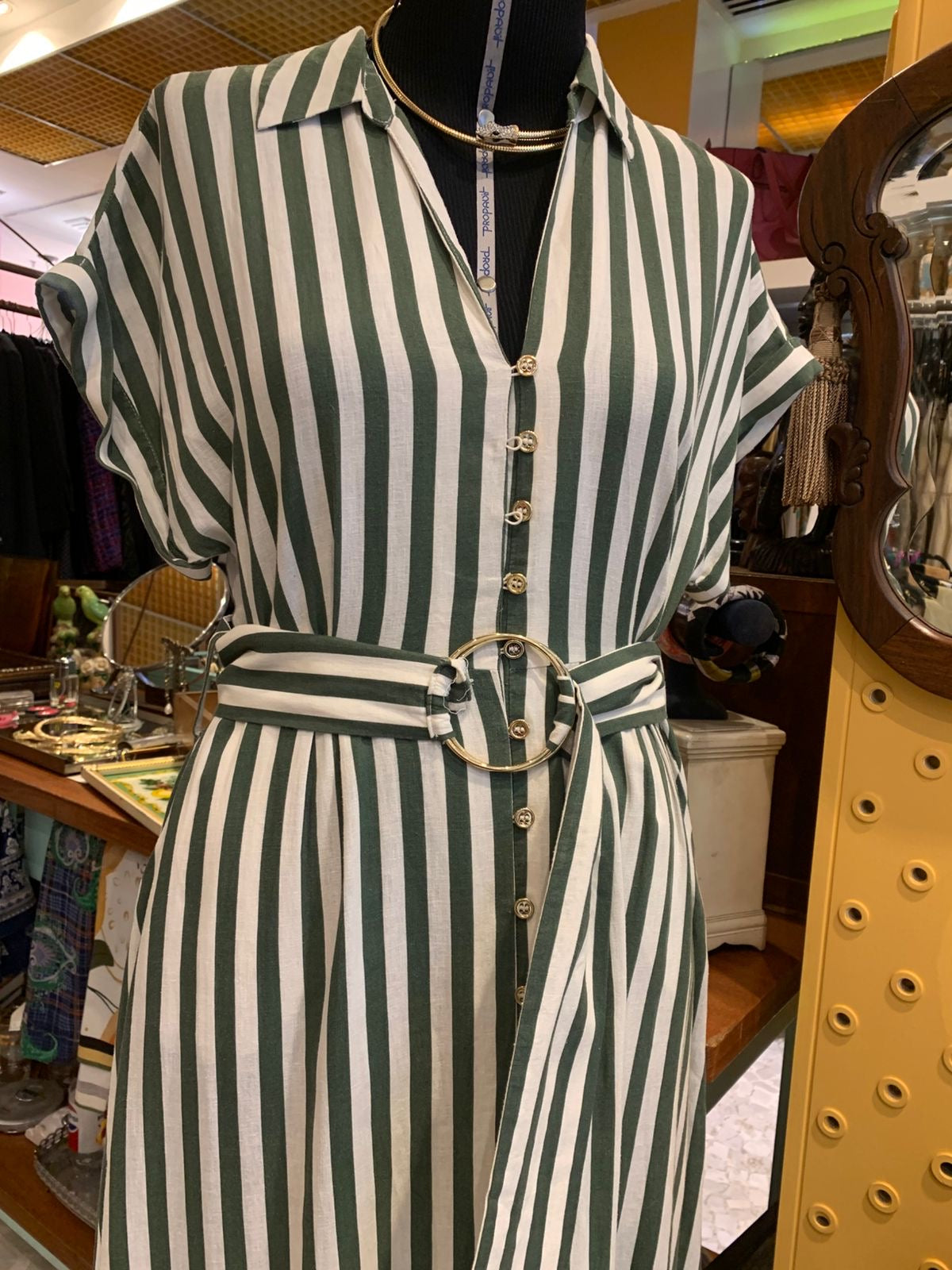 Vestido mide listrado