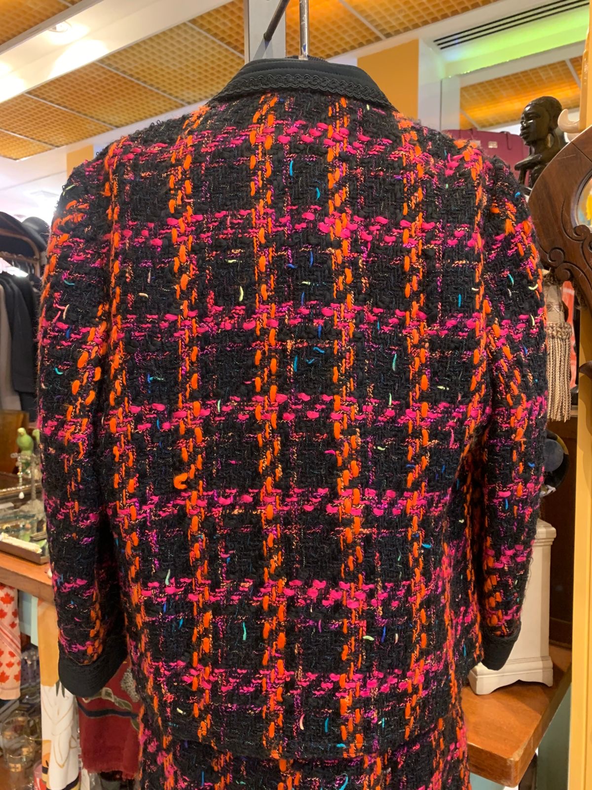Conjunto de tweed vermelho