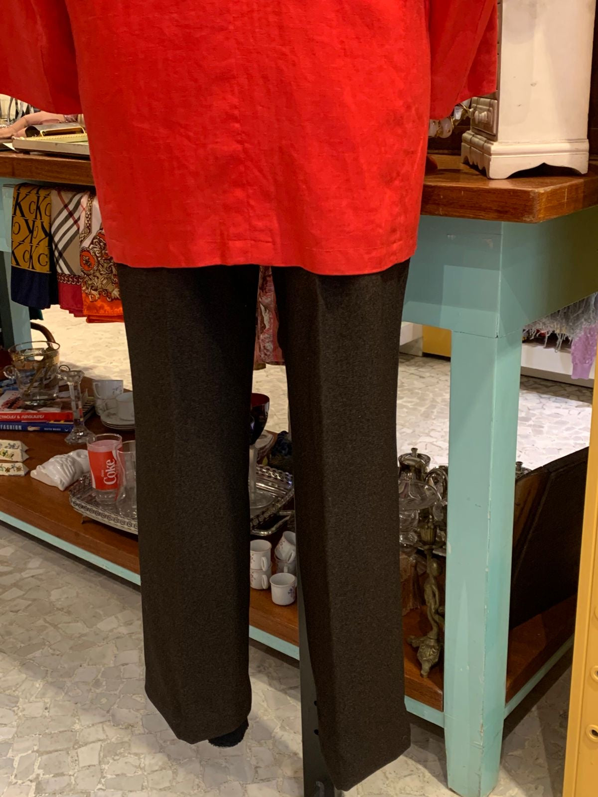 Calça de lã preta