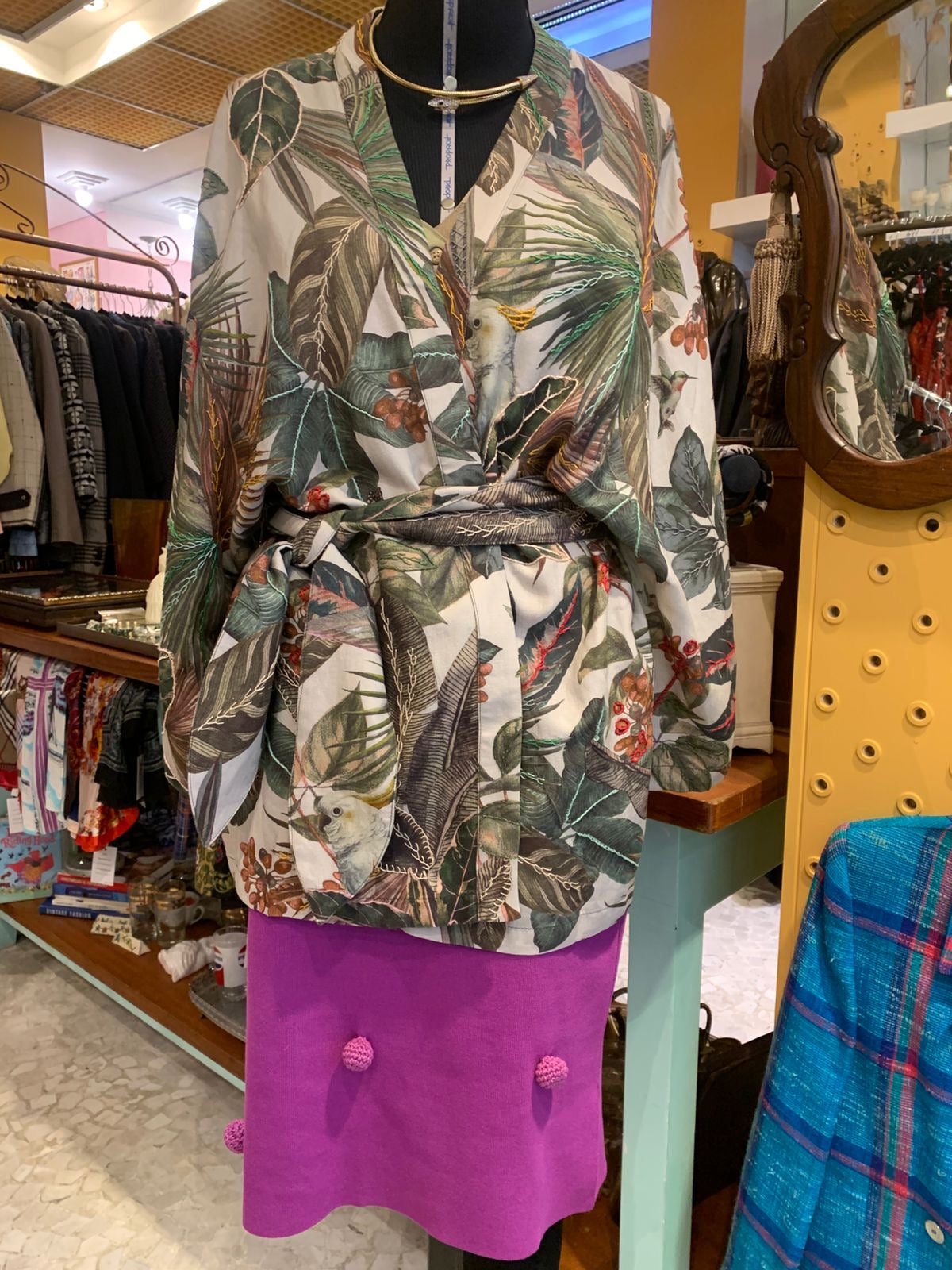 Kimono estampa selva
