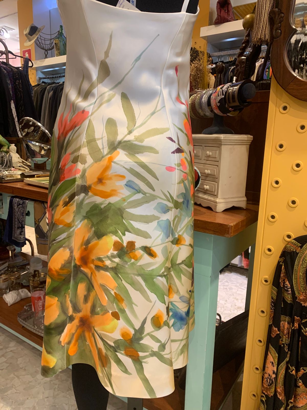 vestido MARCELO QUADROS pintado a mão