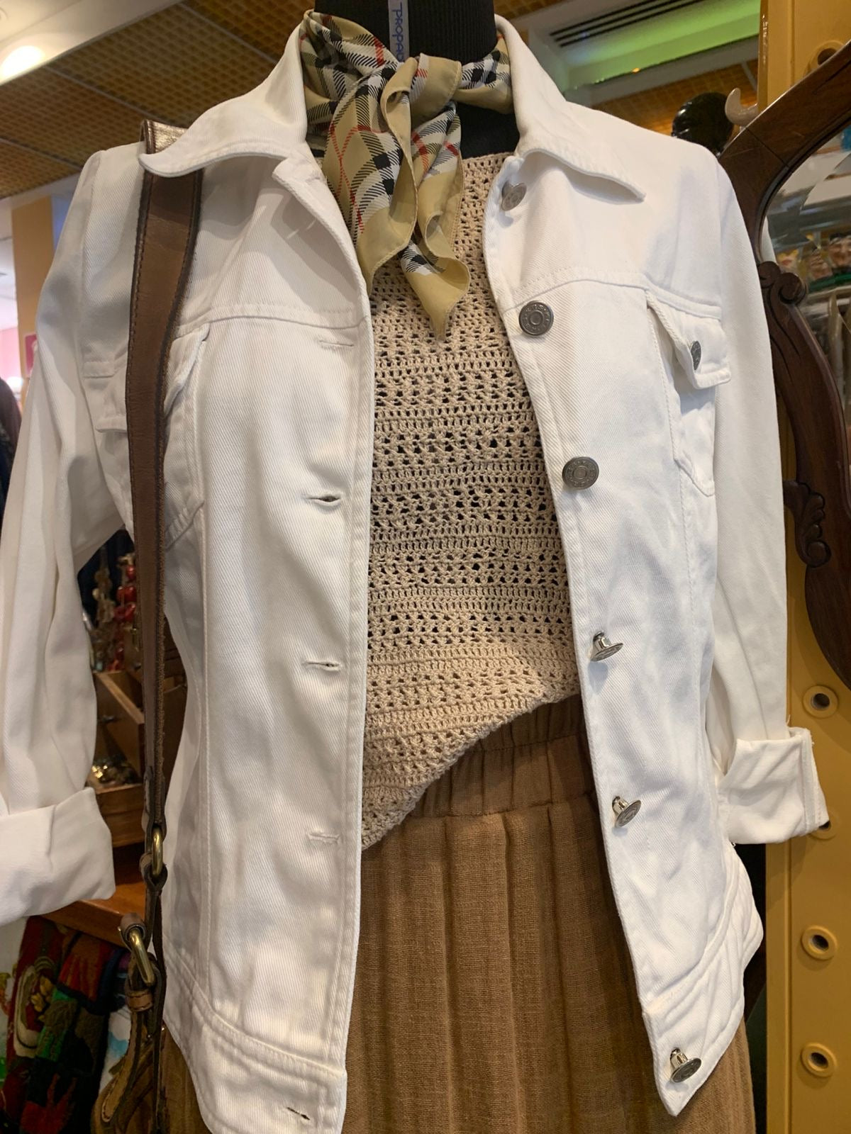 Jaqueta jeans branca