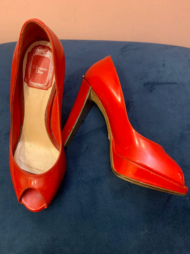 Sapato vintage de salto Christian Dior