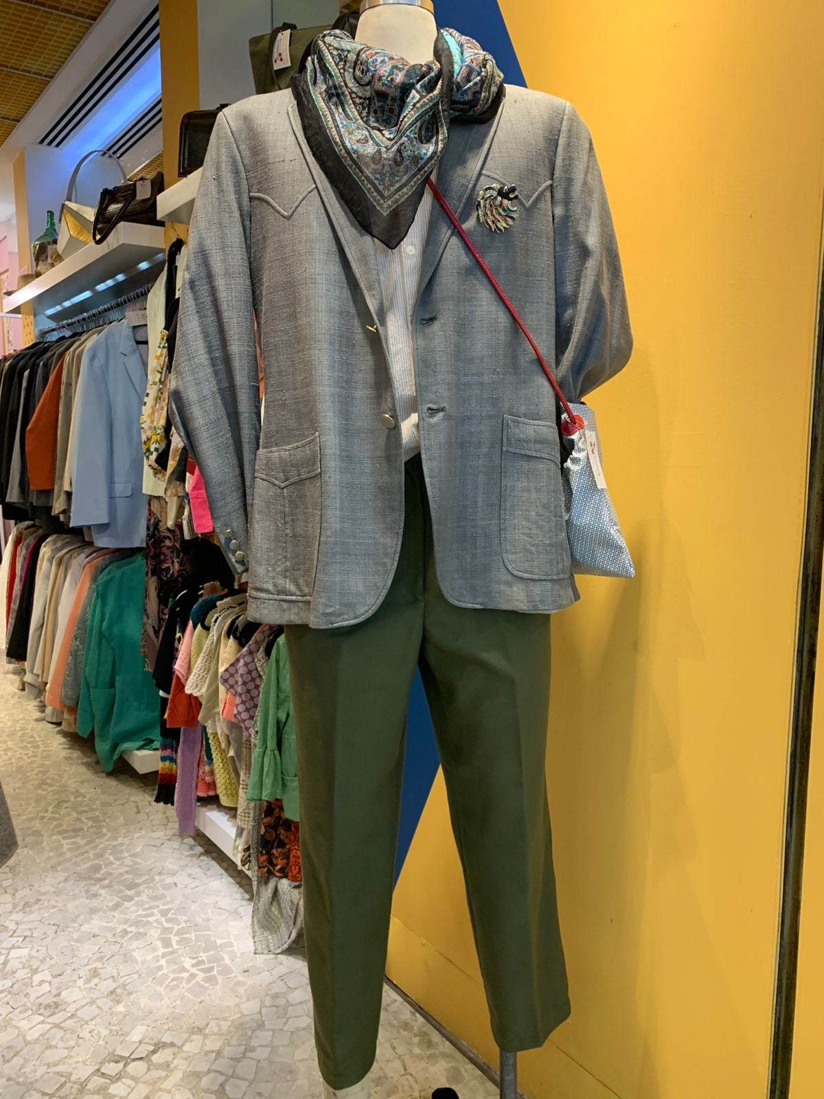 Blazer de linho cinza