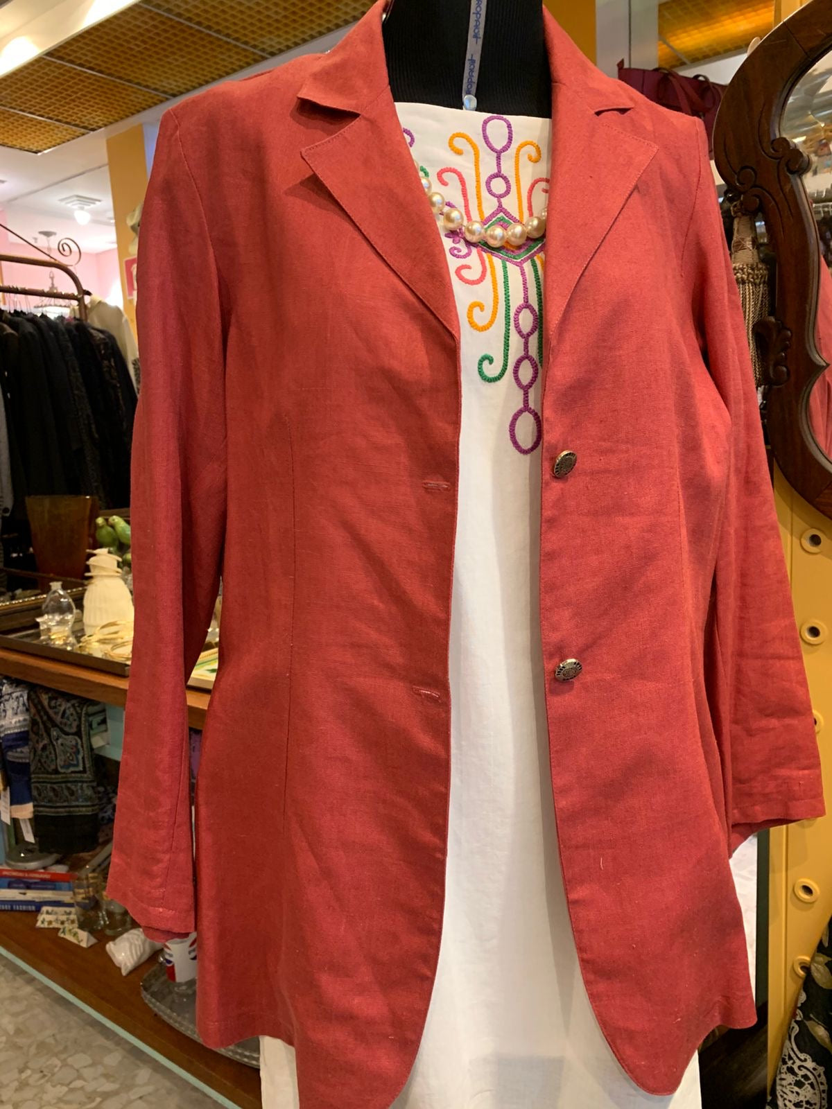 Blazer anos 70 de linho