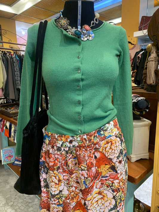 Blusa verde manga longa
