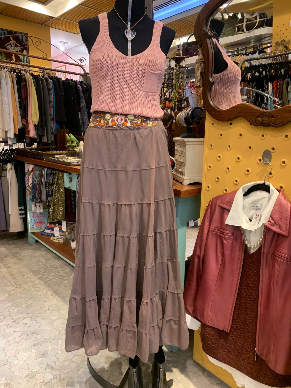 Blusinha tricô rosa