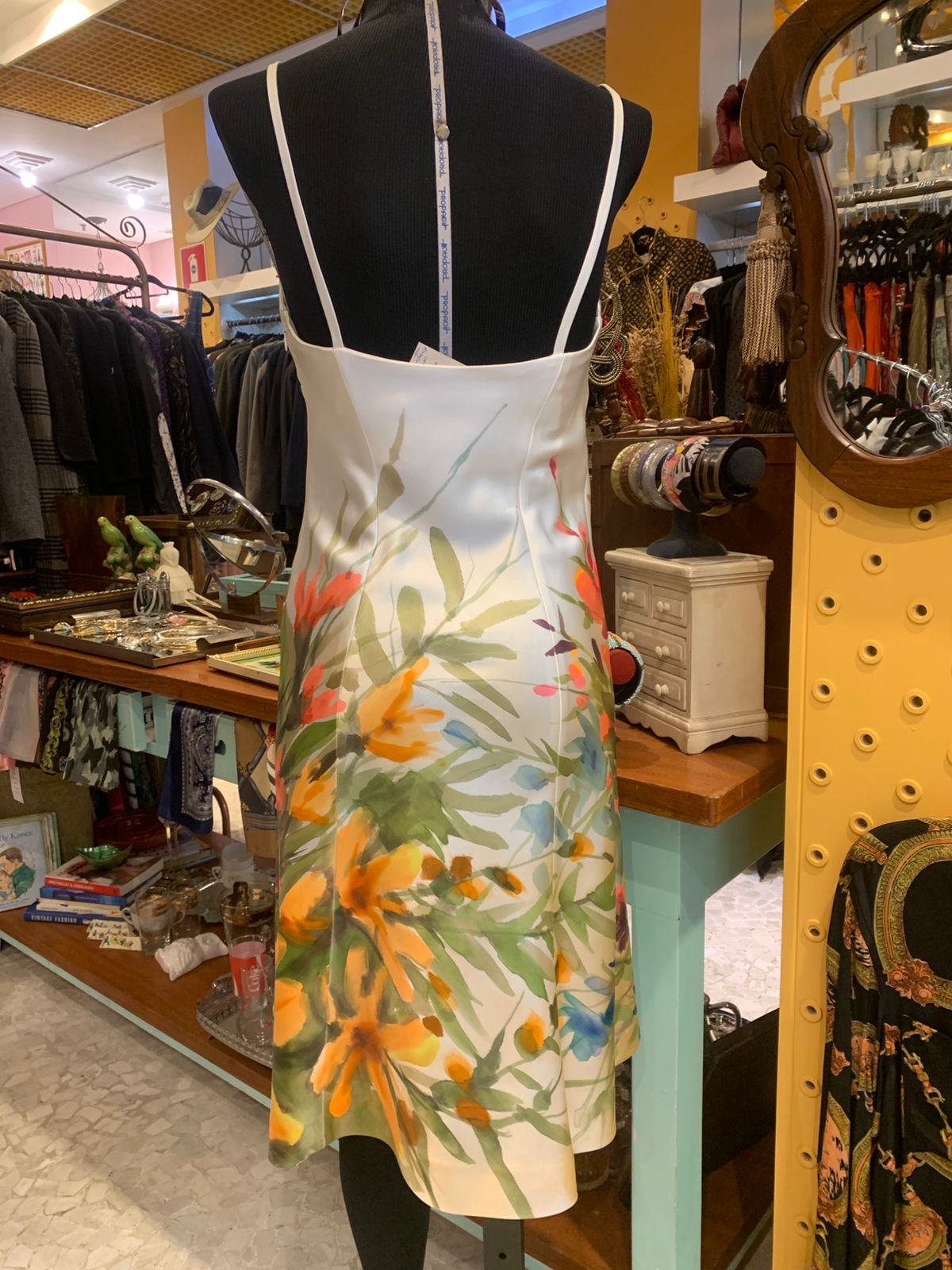 vestido MARCELO QUADROS pintado a mão