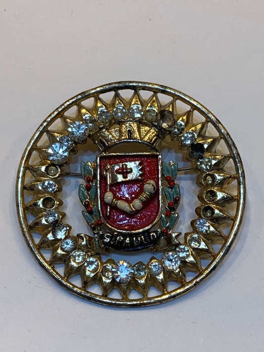 Broche redondo brasão