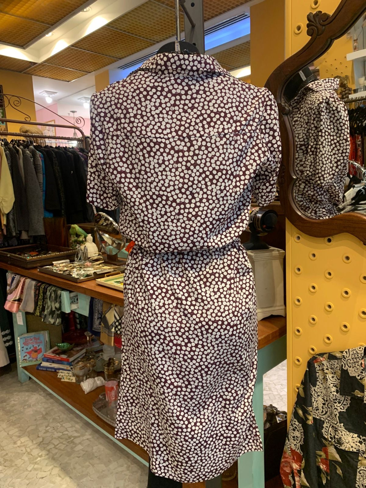 Vestido vintage marrom