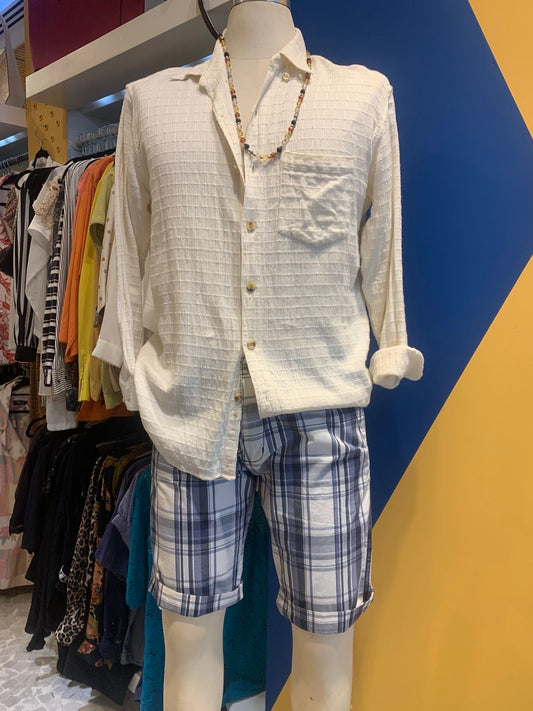 Camisa de algodão texturizada