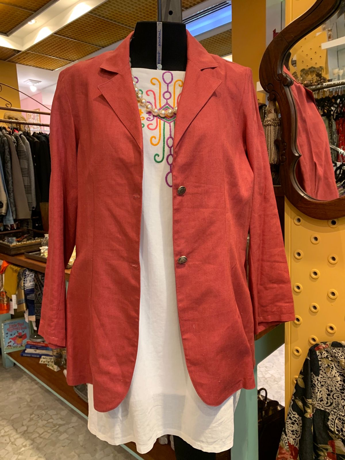 Blazer anos 70 de linho