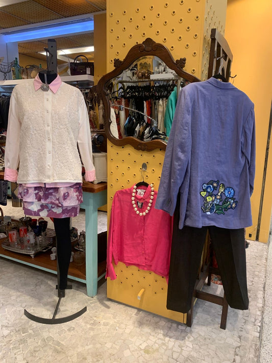 Saia floral lilás