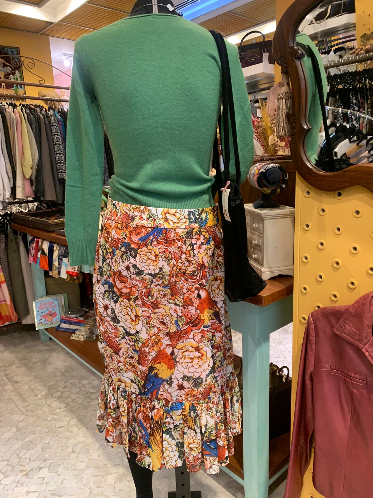 Blusa verde manga longa