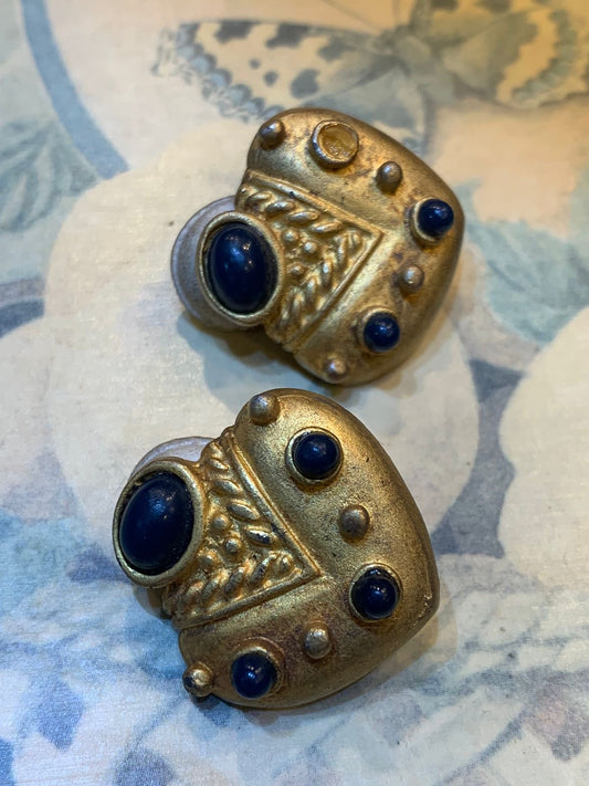 Brinco de pressão dourado vintage