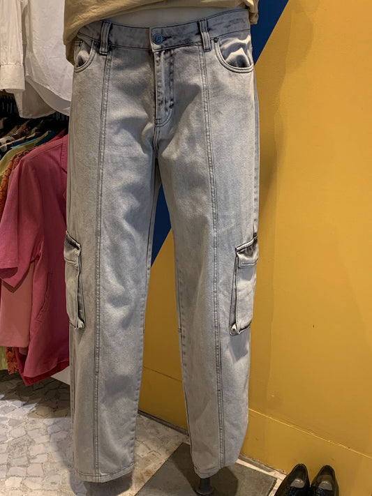 Calça cargo jeans