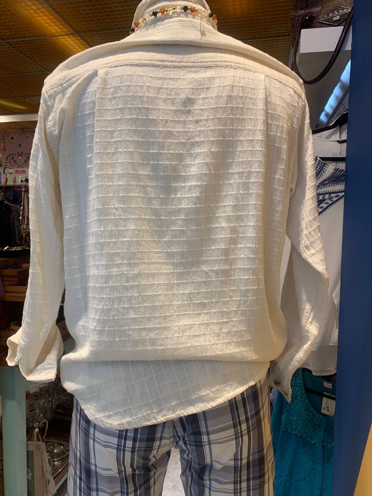 Camisa de algodão texturizada