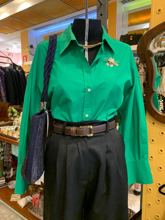 Camisa oversized verde