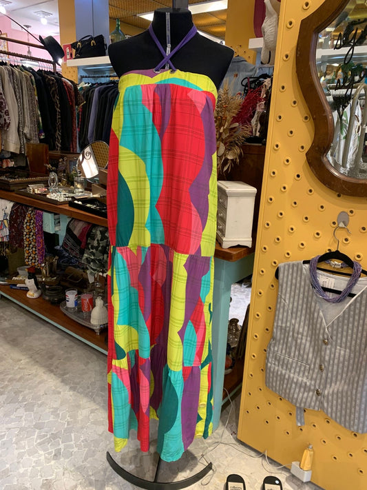 Vestido longo colorido