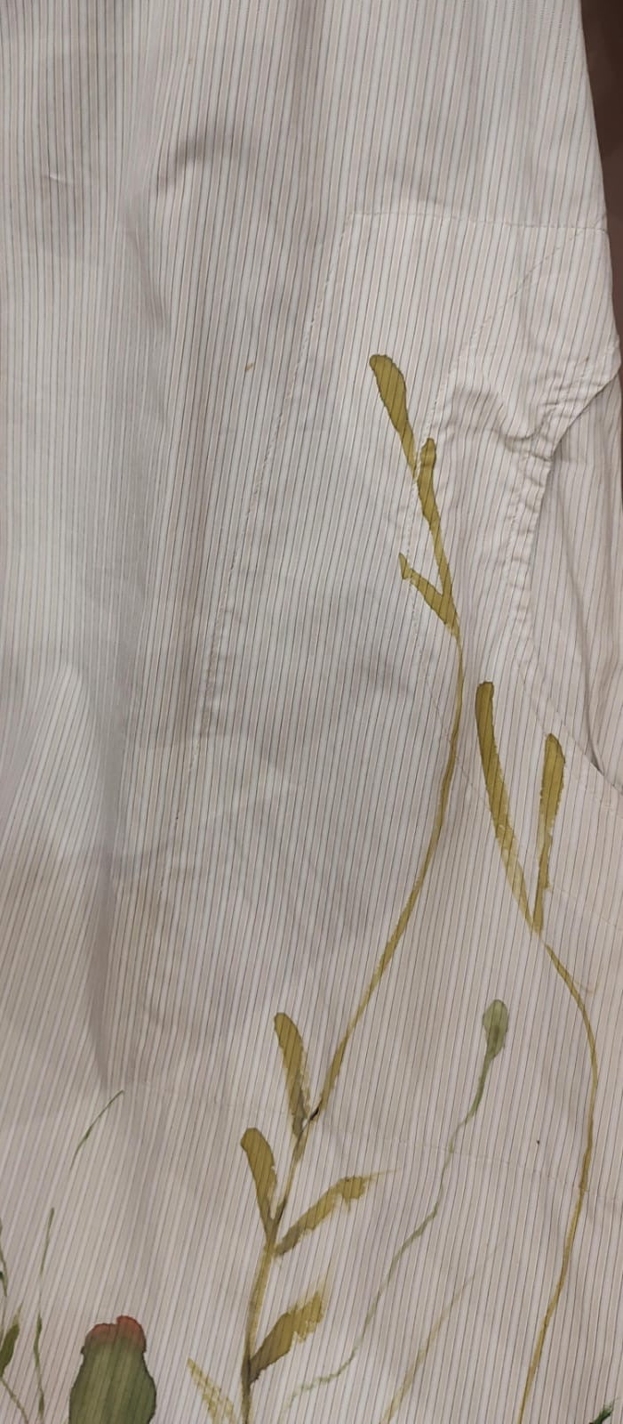 Vestido listradinho pintado a mão