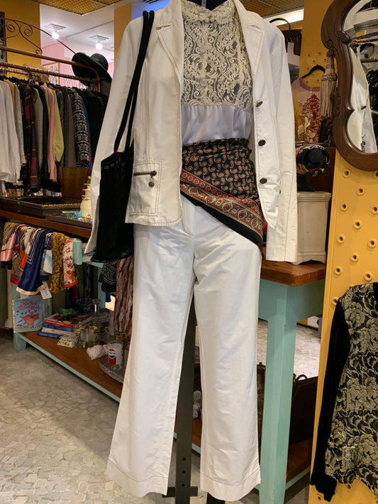 Conjunto alcaçuz branco