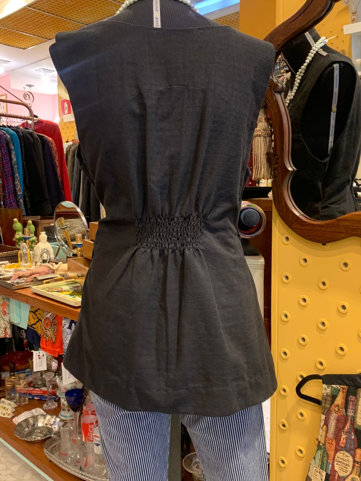 Blusa transpassada preta