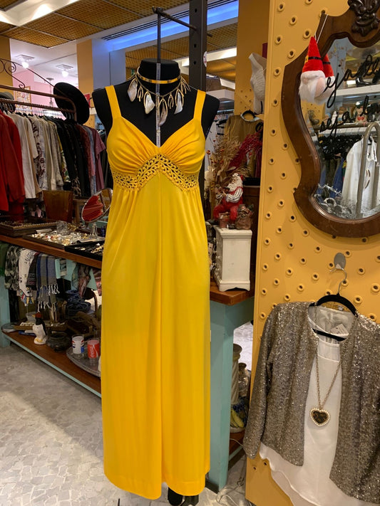 Vestido vintage amarelo